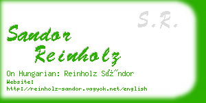 sandor reinholz business card